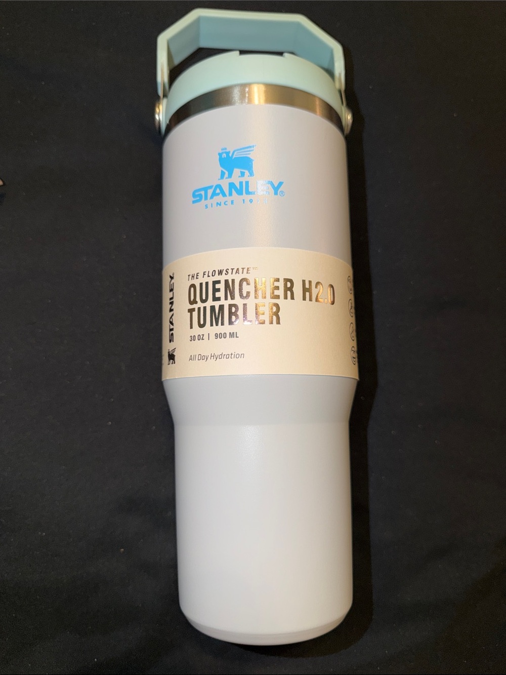 Stanley Quencher Tumbler - Pale Blue & Silver Accents